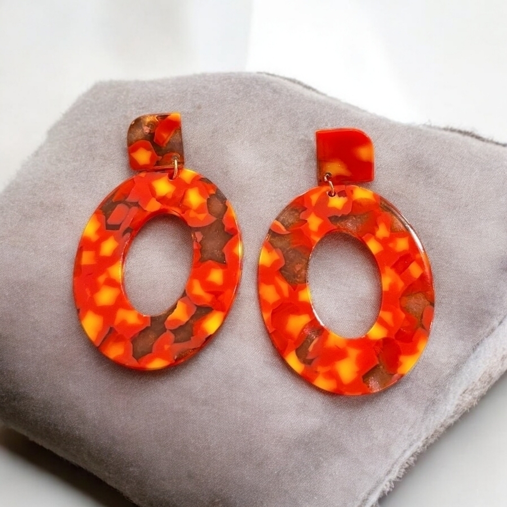 Colorful Acrylic Drop Dangle Earrings